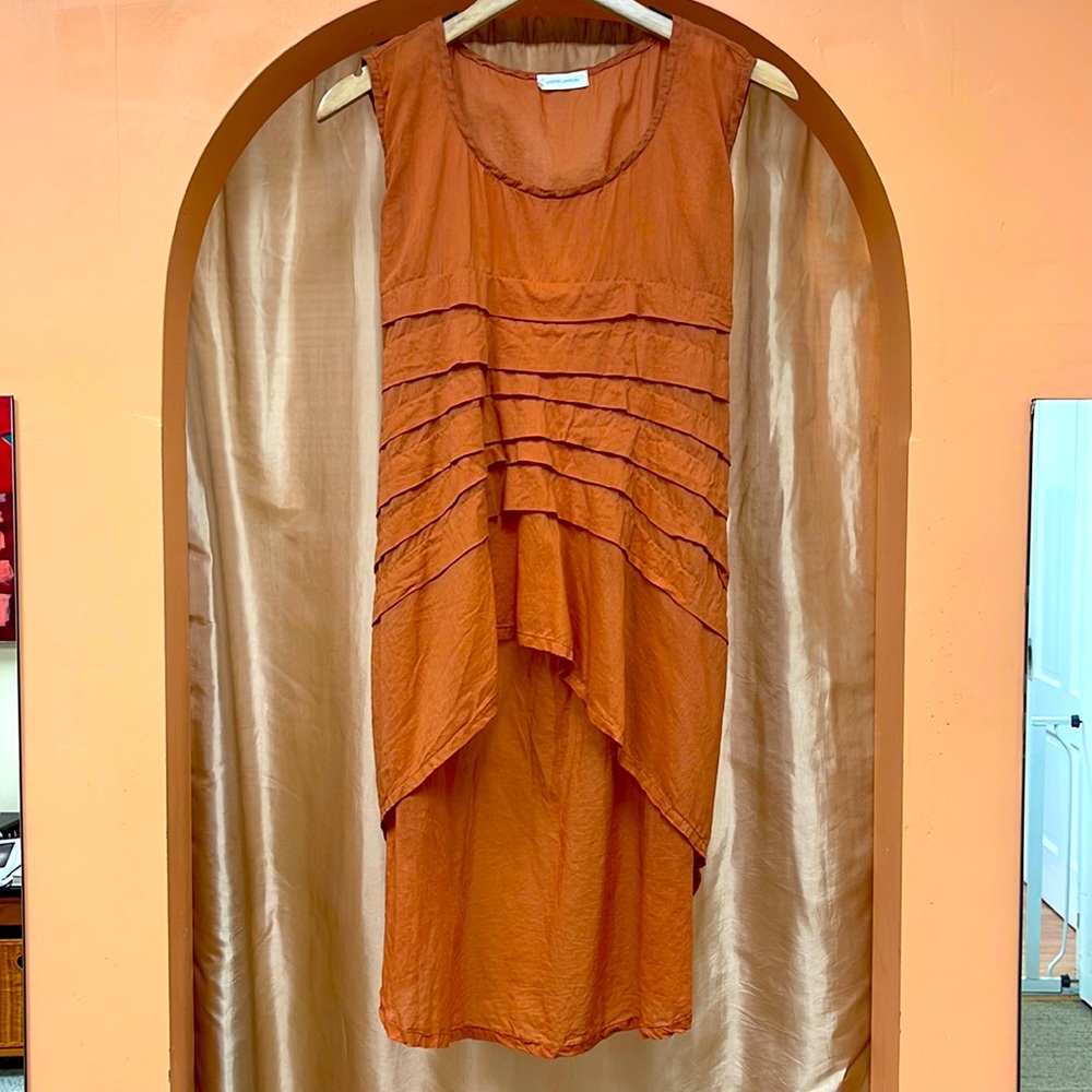 Krista Larson NWT O/S 100% cotton voile armor cami in spice